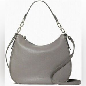Kate Spade Mulberry Vivian Hare Grey Leather Hobo WKRU4138 Shoulder NWT